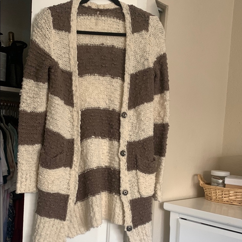 Cozy Striped Cardigan Sweater